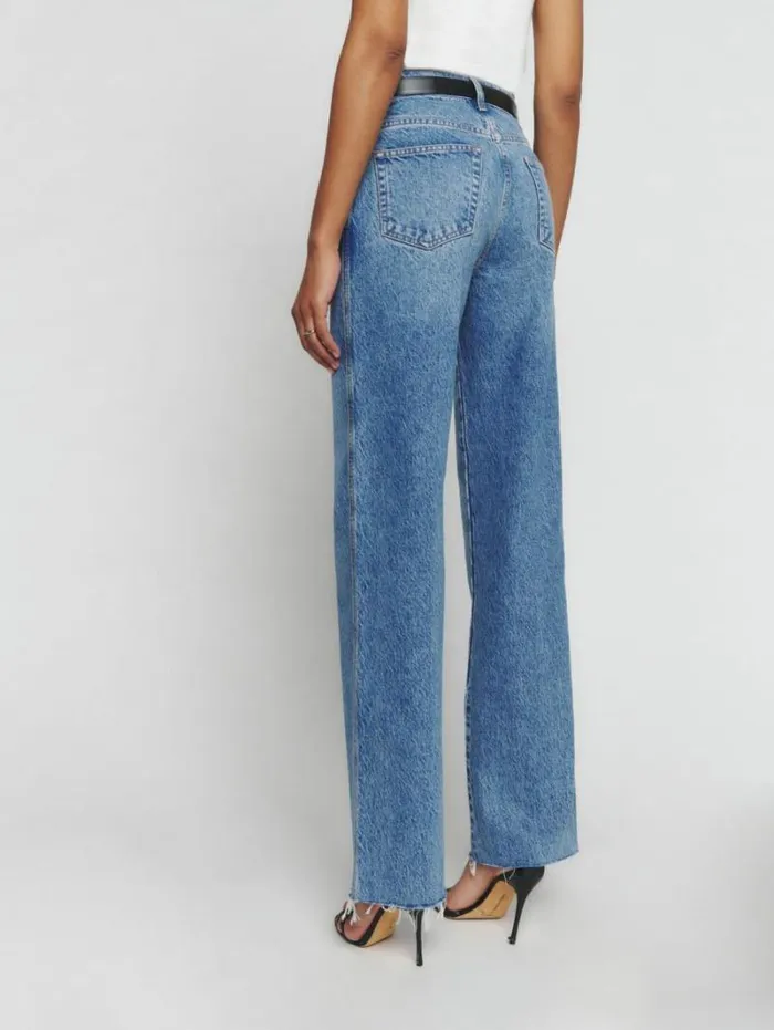 The Reformation Val 90s Mid Rise Straight Jeans Colorado 8211 Clothing