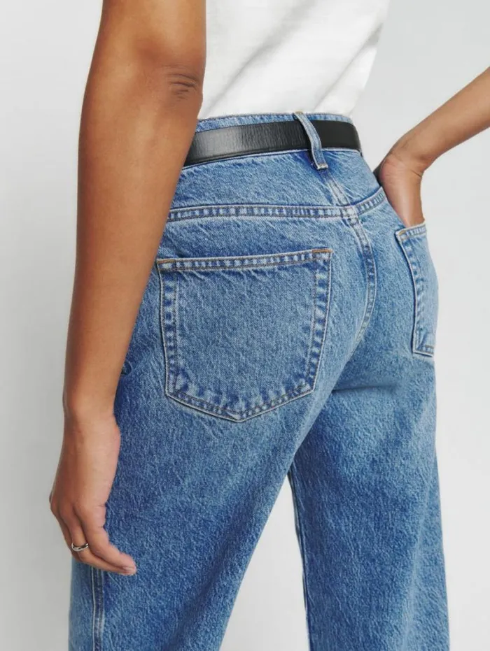 The Reformation Val 90s Mid Rise Straight Jeans Colorado 8211 Clothing
