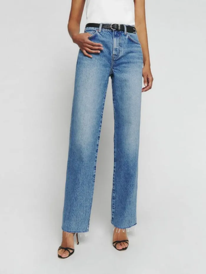 The Reformation Val 90s Mid Rise Straight Jeans Colorado 8211 Clothing