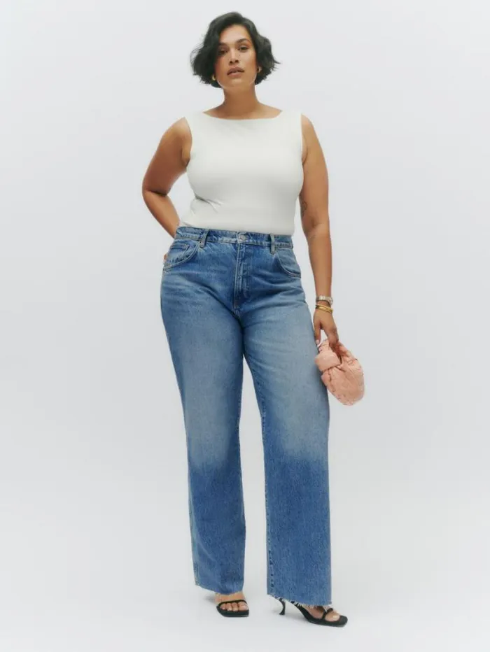 The Reformation Val 90s Mid Rise Straight Jeans Colorado 8211 Clothing