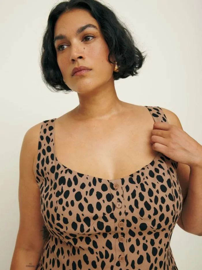 The Reformation Valencio Dress Es Bobcat 8211 Clothing