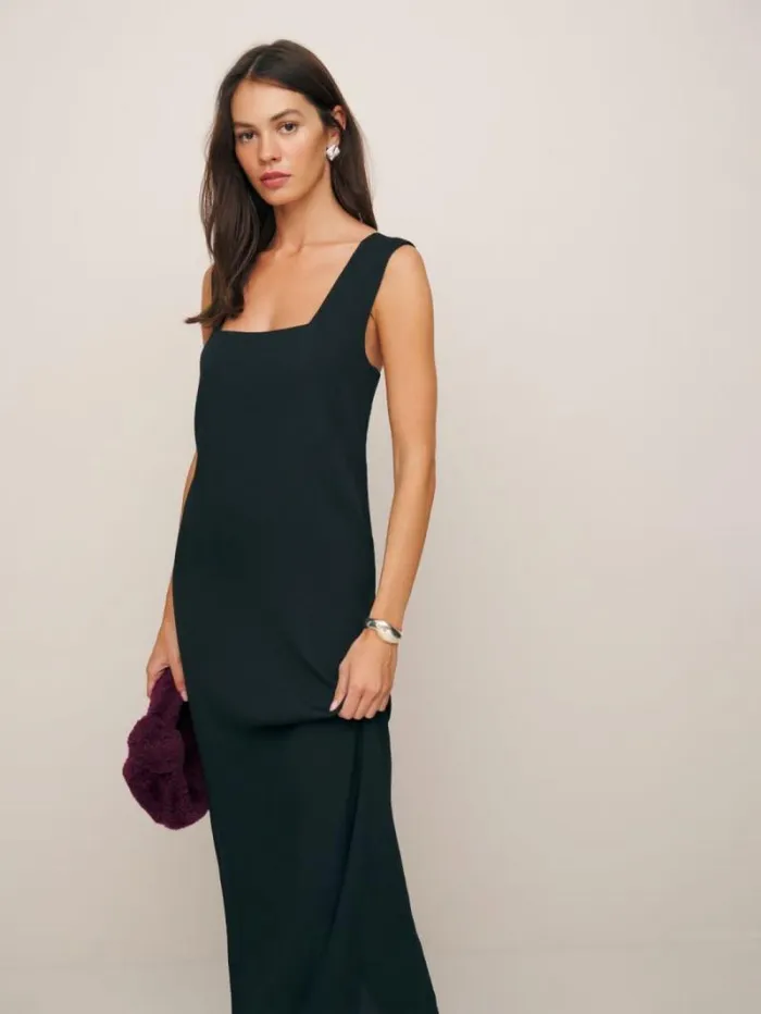 The Reformation Vea Dress Black 8211 Clothing