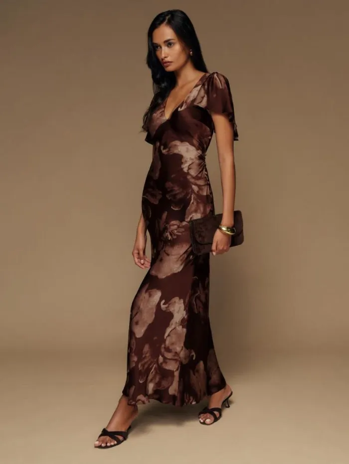 The Reformation Vida Satin Dress Siena 8211 ClothingWeddings