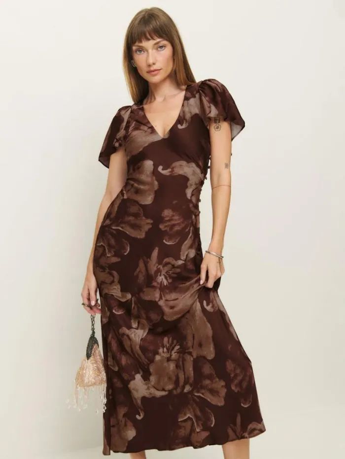 The Reformation Vida Satin Dress Siena 8211 ClothingWeddings