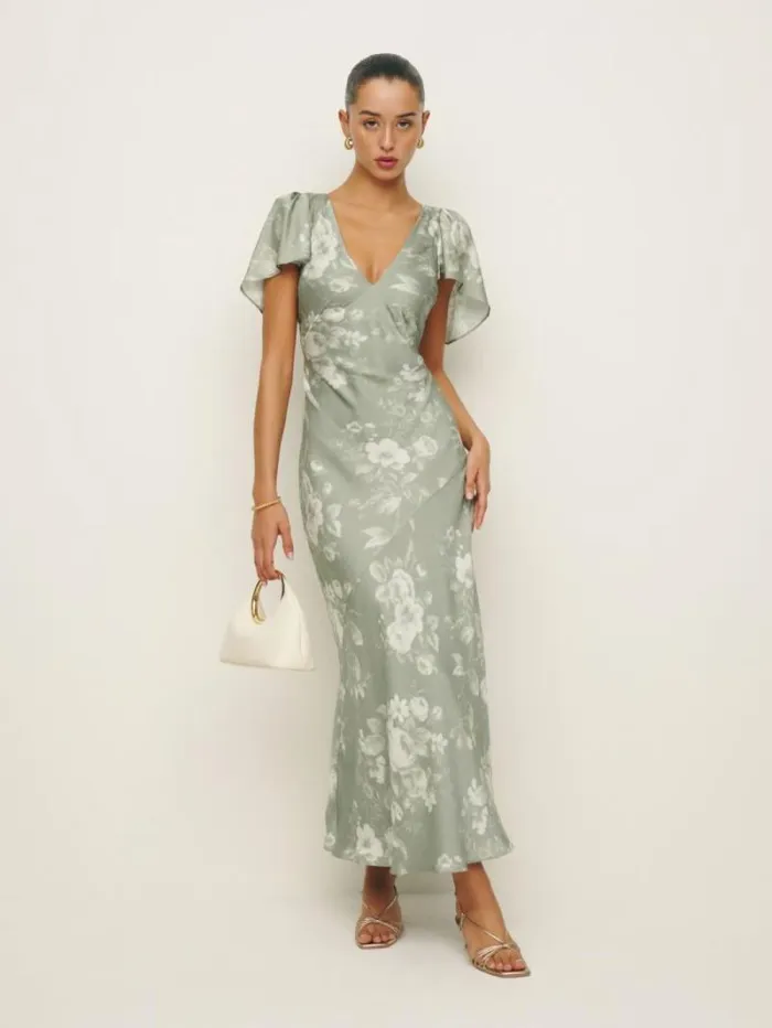 The Reformation Vida Satin Dress Vendela 8211 ClothingWeddings