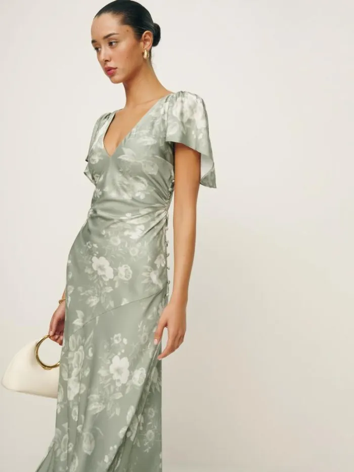 The Reformation Vida Satin Dress Vendela 8211 ClothingWeddings
