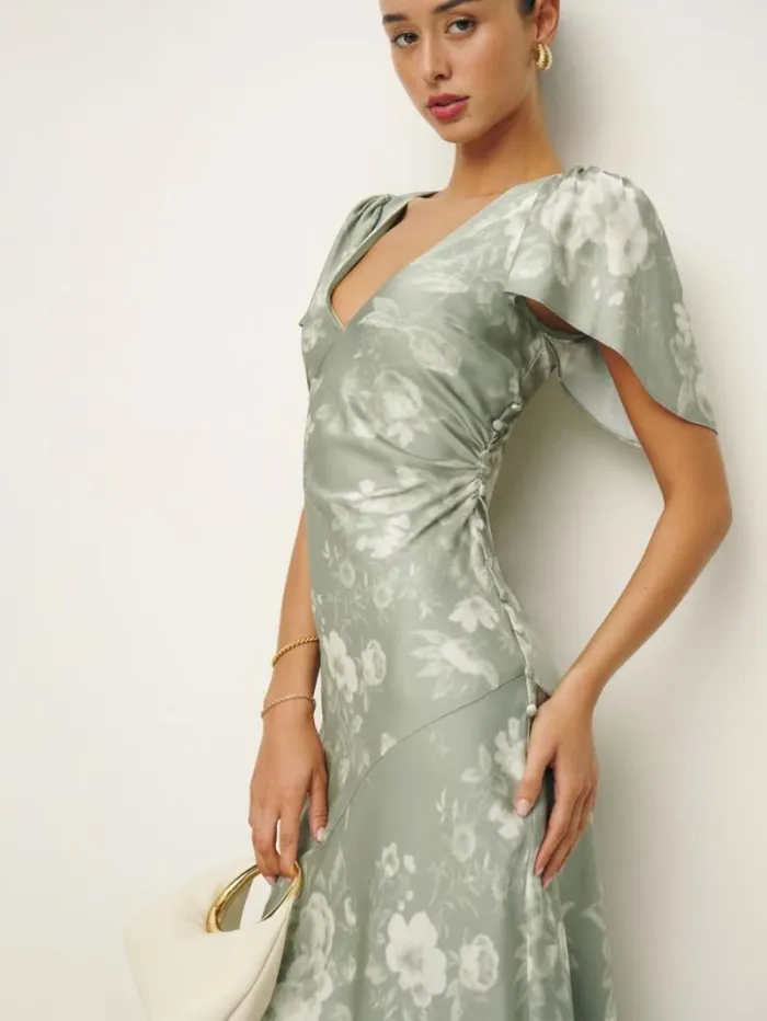 The Reformation Vida Satin Dress Vendela 8211 ClothingWeddings