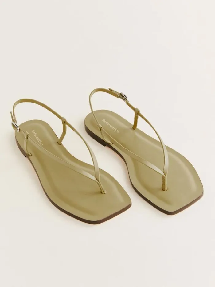 The Reformation Vincenza Thong Sandal Cerignola Leather 8211 Shoes
