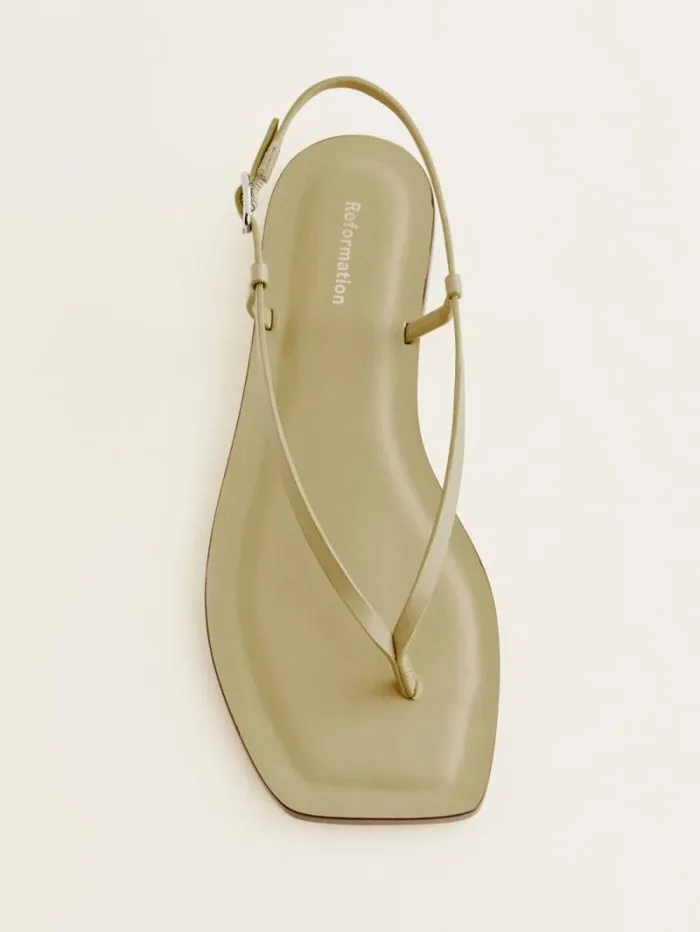 The Reformation Vincenza Thong Sandal Cerignola Leather 8211 Shoes