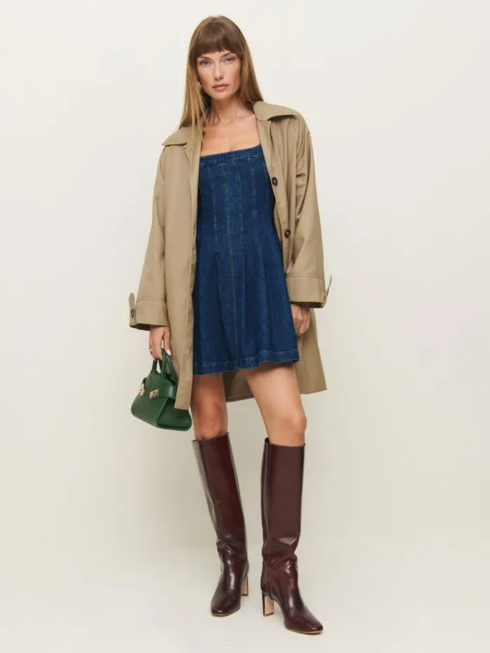The Reformation Violet Denim Mini Dress Salinas 8211 Clothing