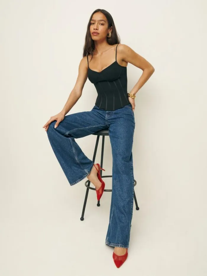 The Reformation Whitnee Slingback Heels Lipstick Mesh 8211 Shoes