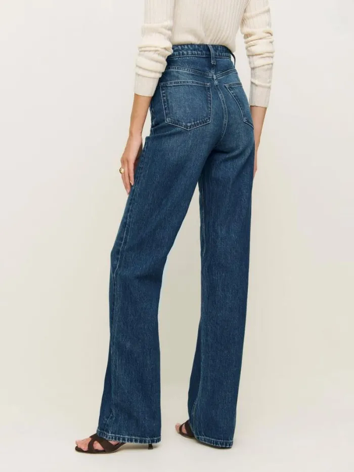 The Reformation Wilder Stretch High Rise Wide Leg Jeans Mellusine 8211 Clothing