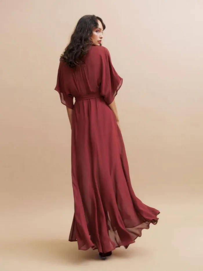 The Reformation Winslow Dress Chianti 8211 ClothingWeddings