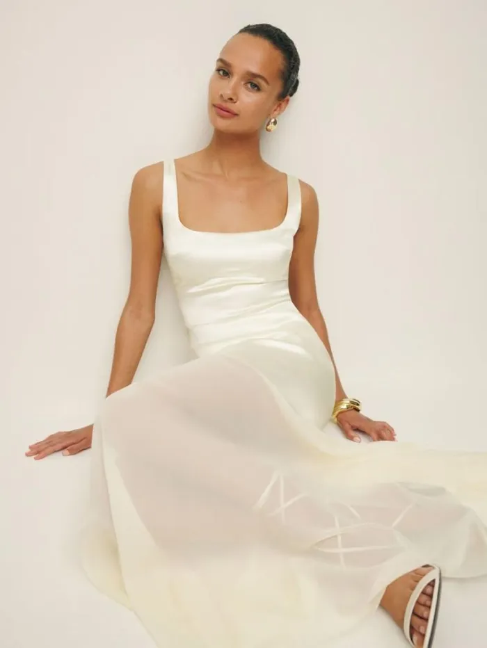 The Reformation Zaire Dress Ivory 8211 Weddings