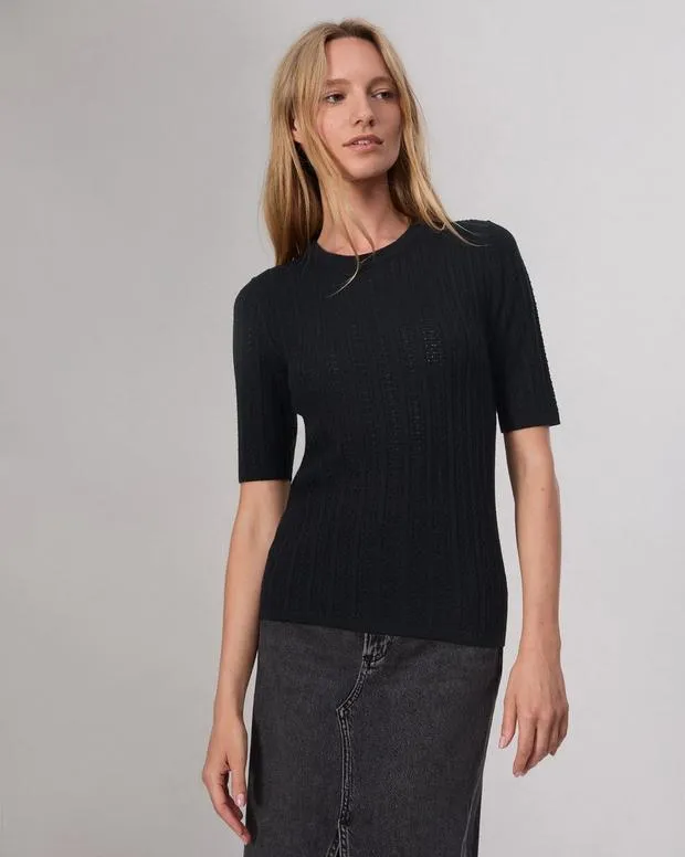 Tina Washable Wool Crew BlackCamel Women Sweaters and Sweatshirts rag and bone Tina Washable Wool Crew BlackCamel Women Sweaters and Sweatshirts rag and bone