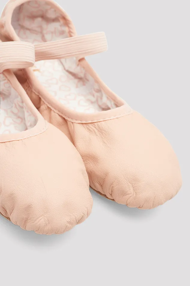 Toddlers Belle Leather Ballet Shoes Theatrical Pink Leather Children Ballet Bloch