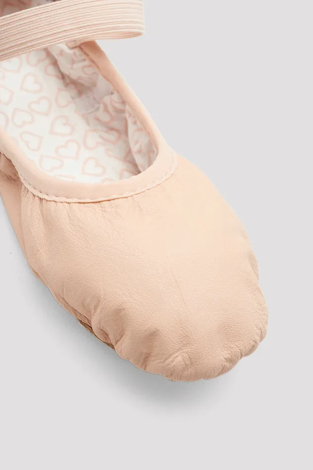 Toddlers Belle Leather Ballet Shoes Theatrical Pink Leather Children Ballet Bloch