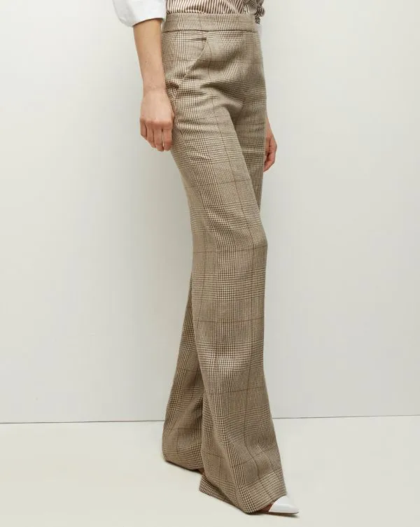 Tonelli Plaid Pant Ecruandochre Women Veronica Beard Pants