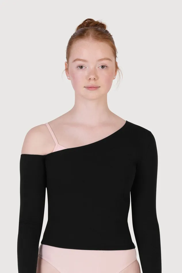 Tops Adult Bloch Ladies Laoise Soft Asymmetric Top Black Tops Adult Bloch Ladies Laoise Soft Asymmetric Top Black