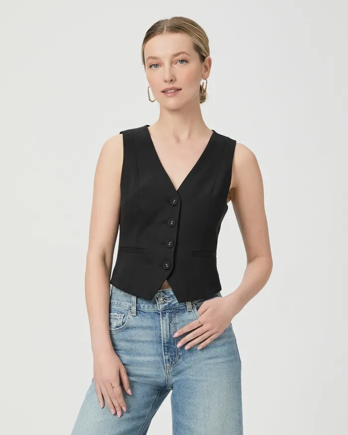 Tops and Blouses Women Iris Vest 8211 Black PAIGE