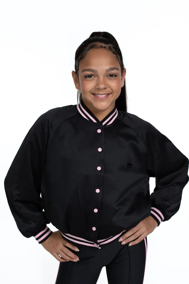 Tops Children Bloch Bloch X Flo Active Rizzo Bomber Jacket Black