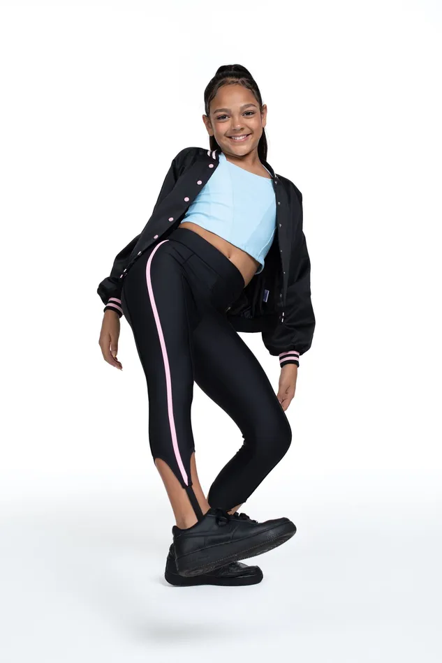 Tops Children Bloch Bloch X Flo Active Rizzo Bomber Jacket Black