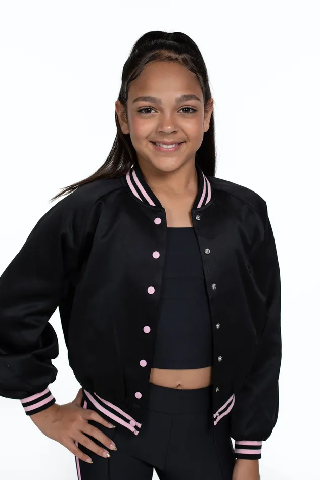 Tops Children Bloch Bloch X Flo Active Rizzo Bomber Jacket Black