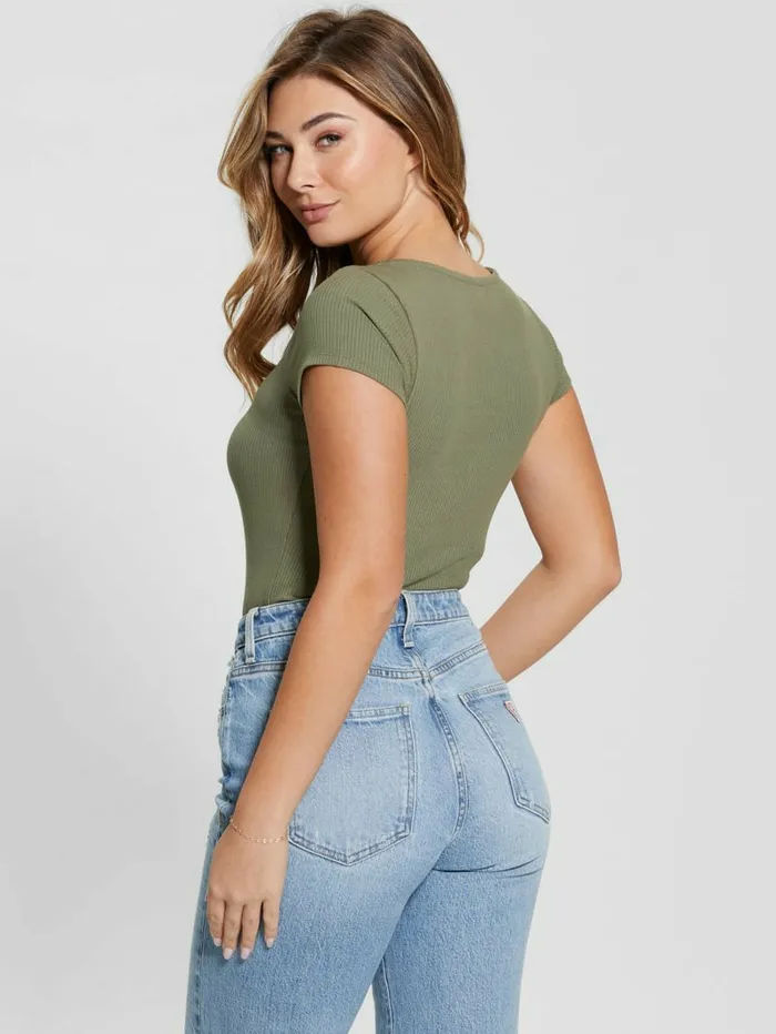 Tops Eco Karlee Henley Tee Isle Wash 328243 8211 GUESS Women Tops Eco Karlee Henley Tee Isle Wash 328243 8211 GUESS Women