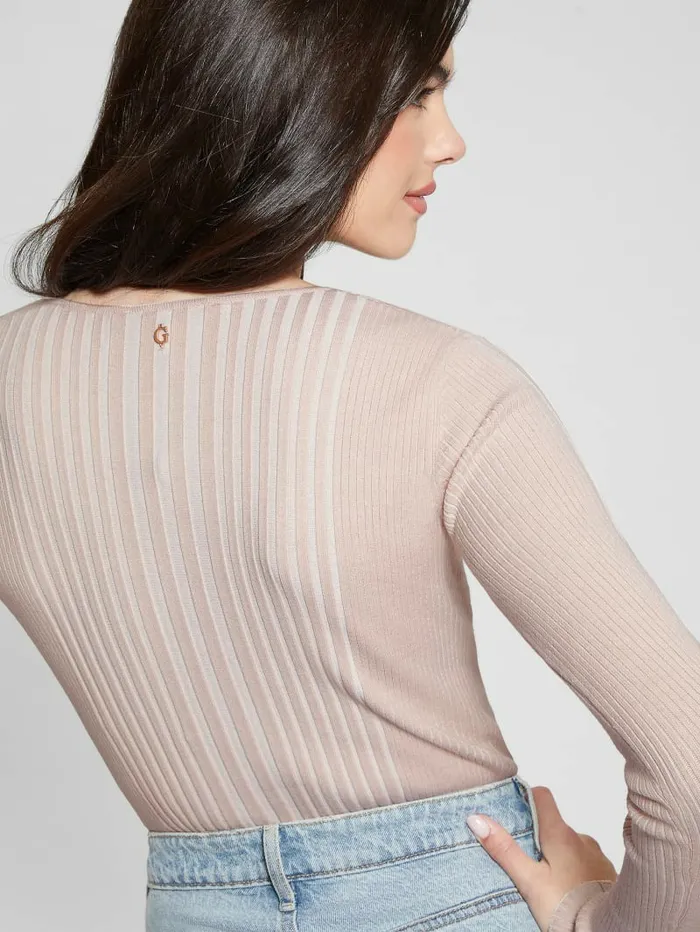 Tops GUESS Women Eco Allie Cardigan White And Smash Taupe Van Tops GUESS Women Eco Allie Cardigan White And Smash Taupe Van