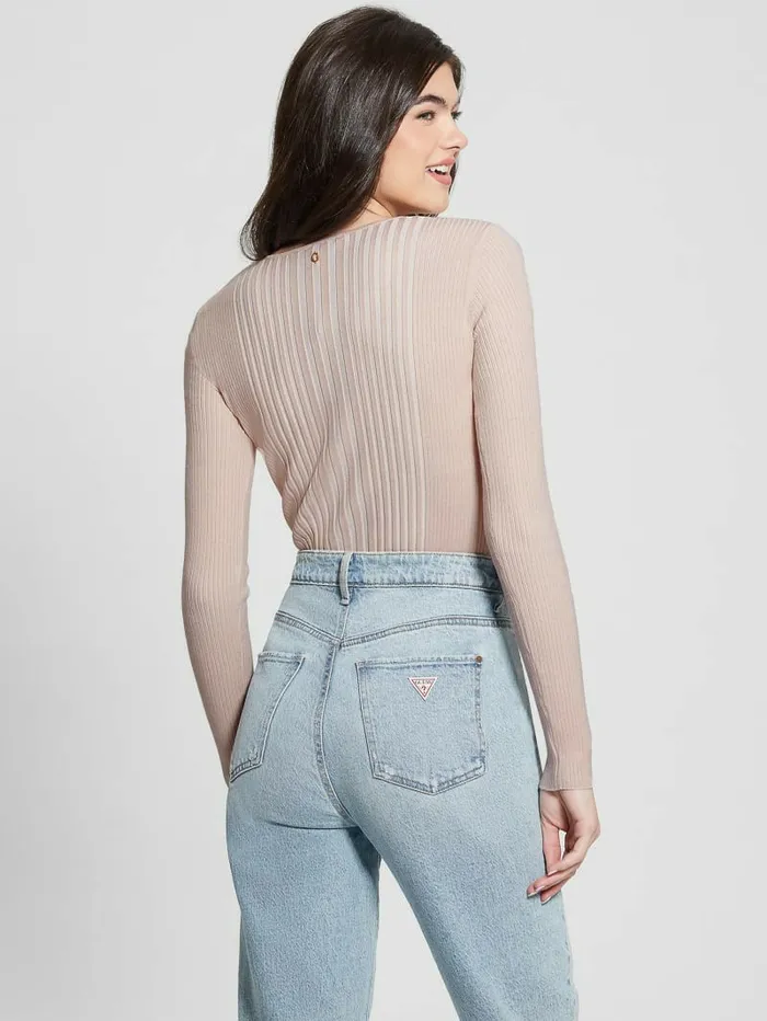 Tops GUESS Women Eco Allie Cardigan White And Smash Taupe Van Tops GUESS Women Eco Allie Cardigan White And Smash Taupe Van