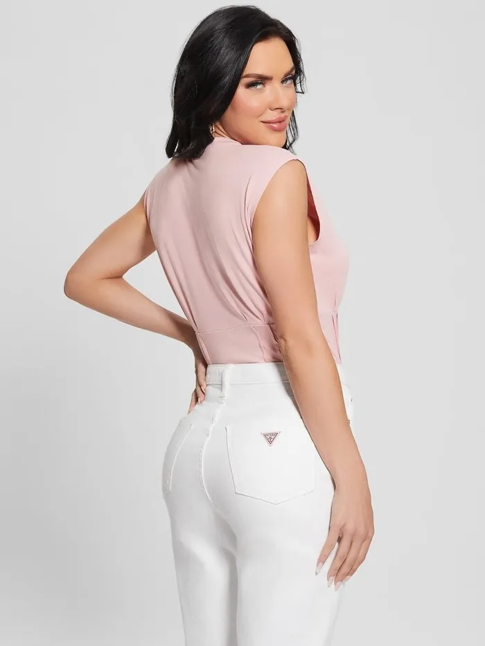 Tops GUESS Women Eco Karmen Corset Tee Mauvelous Tops GUESS Women Eco Karmen Corset Tee Mauvelous