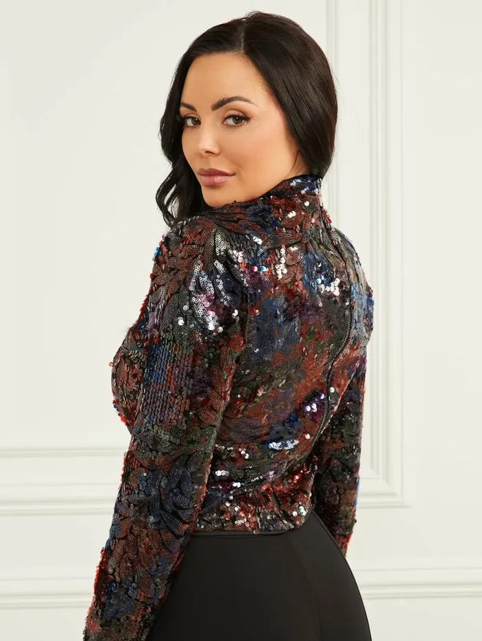 Tops GUESS Women Jasmine Sequin Top Delight Sequins Tops GUESS Women Jasmine Sequin Top Delight Sequins