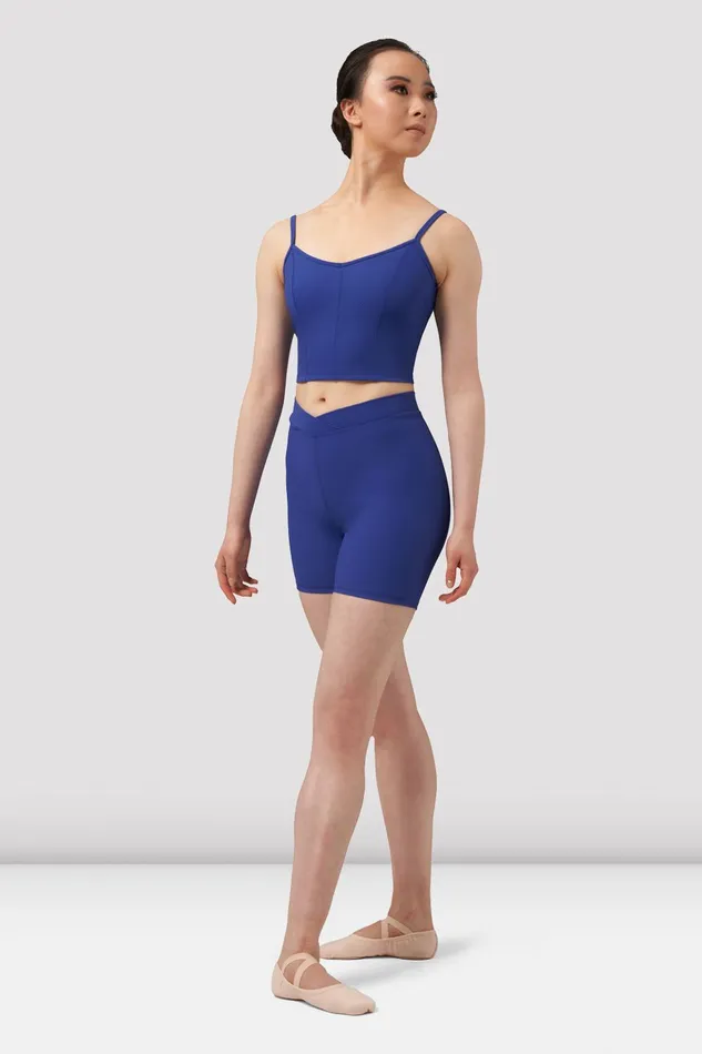 Tops Ladies Mirella Chevron Camisole Crop Top Marine Blue 8211 Bloch Adult