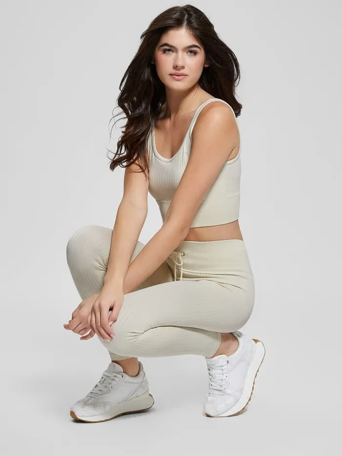 Tops Seamless Ribbed Active Bra Warm White 8211 GUESS Women