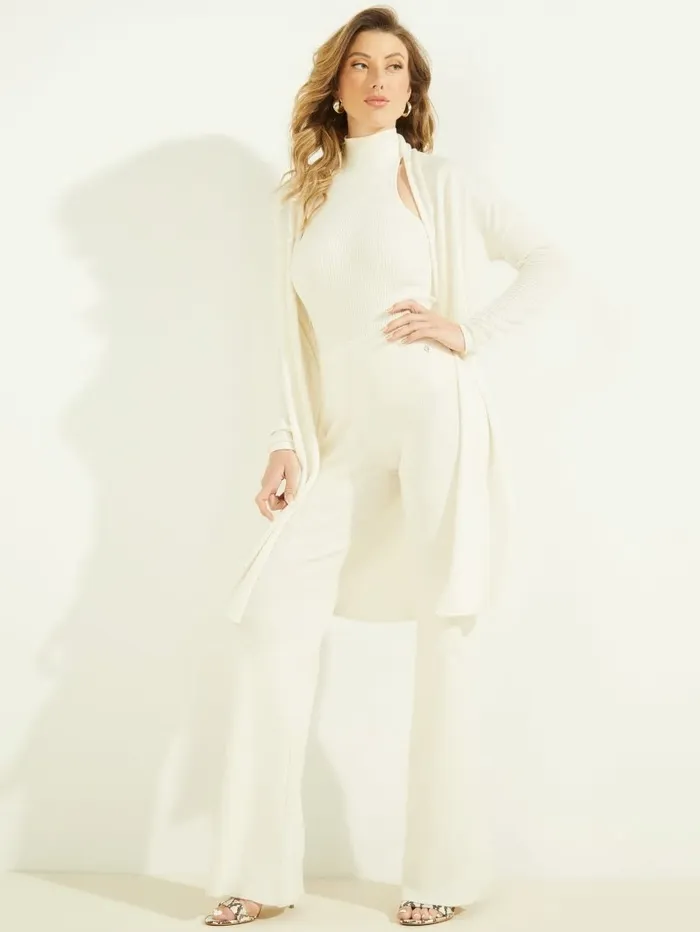 Tops Women GUESS Camille OpenFront Cardigan Cream White Tops Women GUESS Camille OpenFront Cardigan Cream White