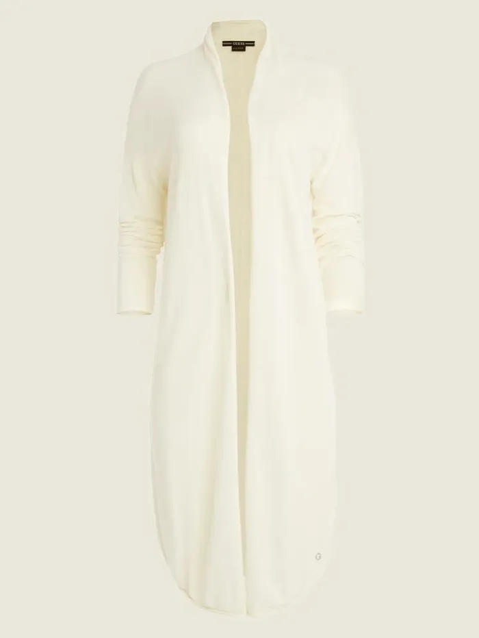 Tops Women GUESS Camille OpenFront Cardigan Cream White Tops Women GUESS Camille OpenFront Cardigan Cream White