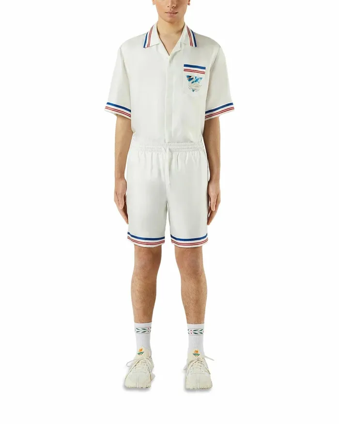 Trousers and Shorts Men Casablanca Paris Casablanca Par Avion Silk Shorts