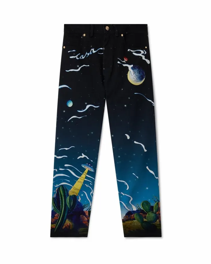 Trousers and Shorts Men Casablanca Paris Cowboy De L039Espace Straight Leg Jeans