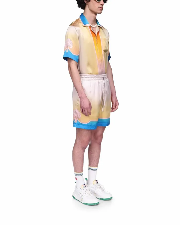 Trousers and Shorts Men Casablanca Paris L039Arc Color Silk Shorts