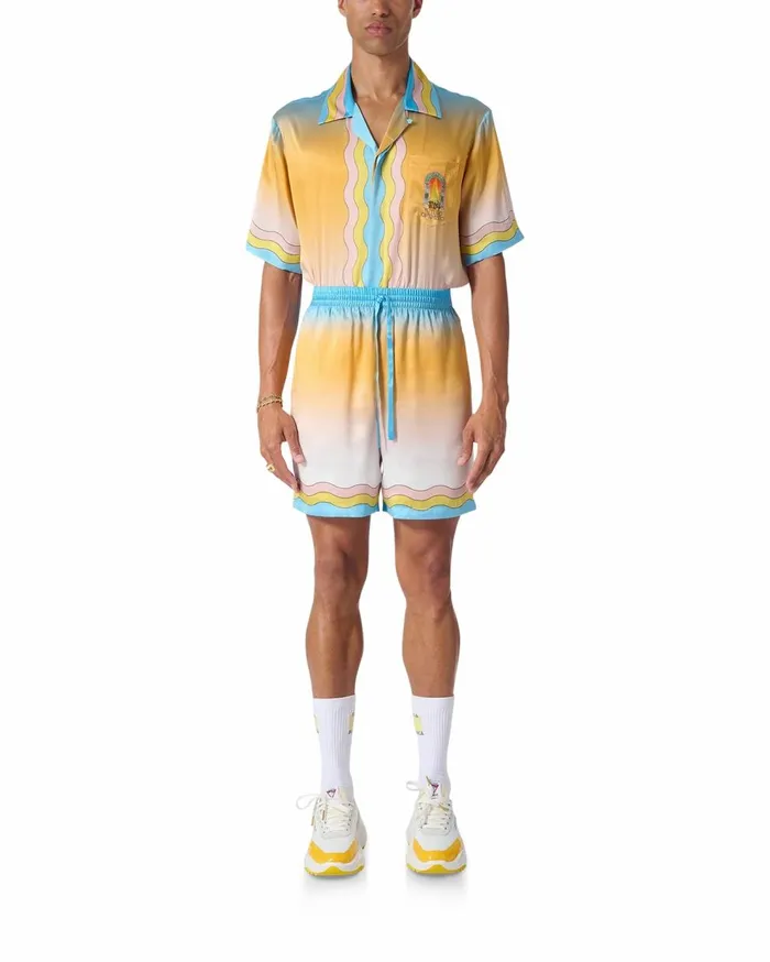 Trousers and Shorts Men Casablanca Paris La Danse Silk Shorts Trousers and Shorts Men Casablanca Paris La Danse Silk Shorts