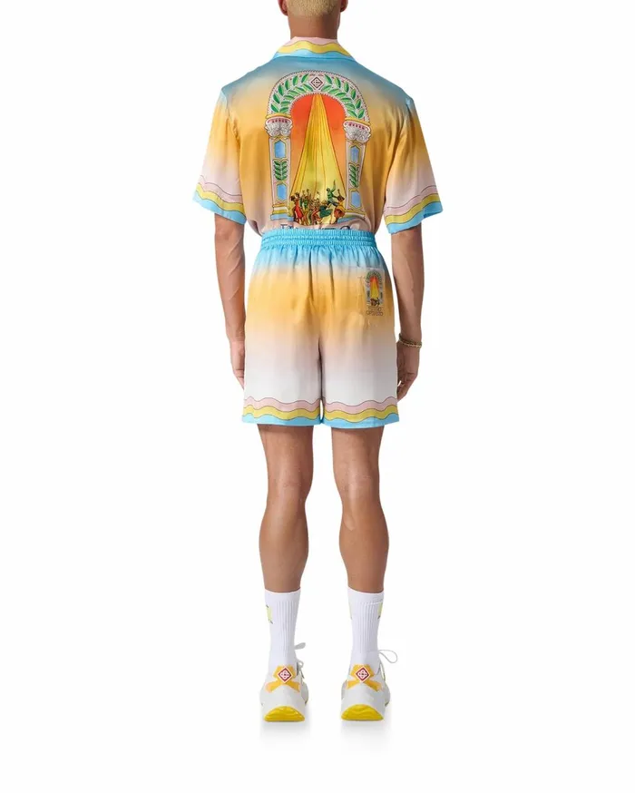 Trousers and Shorts Men Casablanca Paris La Danse Silk Shorts Trousers and Shorts Men Casablanca Paris La Danse Silk Shorts