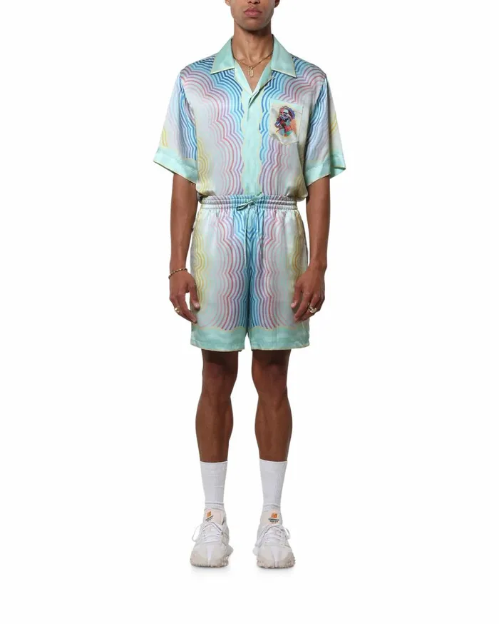 Trousers and Shorts Men Casablanca Paris Masao San Silk Shorts