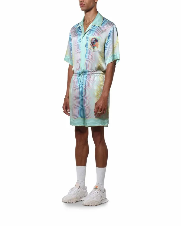 Trousers and Shorts Men Casablanca Paris Masao San Silk Shorts
