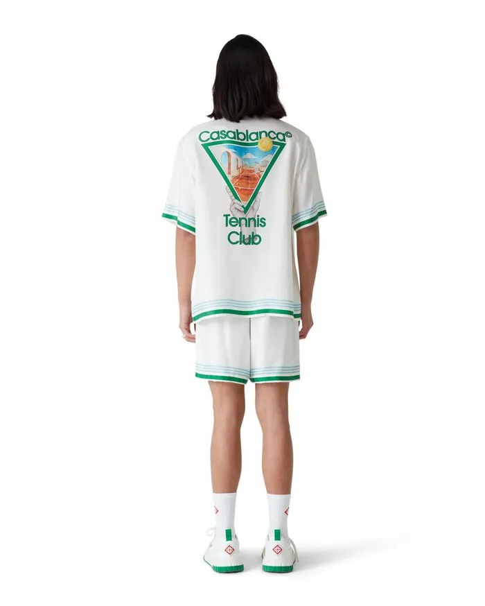 Trousers and Shorts Men Casablanca Paris Metaphysical Tennis Icon Silk Shorts