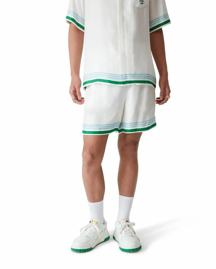 Trousers and Shorts Men Casablanca Paris Metaphysical Tennis Icon Silk Shorts