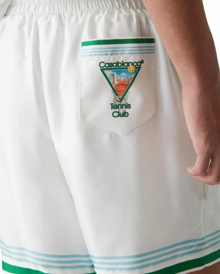 Trousers and Shorts Men Casablanca Paris Metaphysical Tennis Icon Silk Shorts
