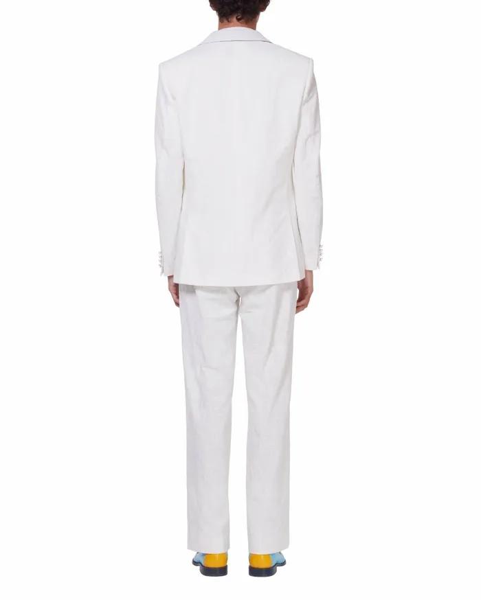 Trousers and Shorts Men Casablanca Paris OffWhite Flared Trousers