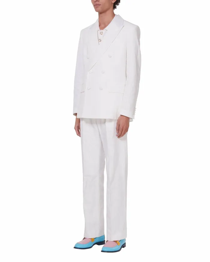 Trousers and Shorts Men Casablanca Paris OffWhite Flared Trousers