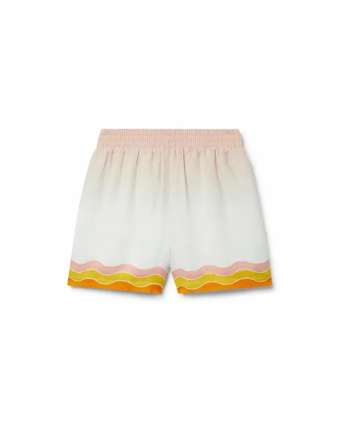 Trousers and Shorts Women Casablanca Paris Rainbow Monogram Silk Shorts