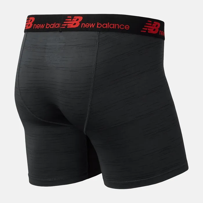Underwear New Balance Men Mens 6 Inch Boxer Brief 2 Pack BLACK Underwear New Balance Men Mens 6 Inch Boxer Brief 2 Pack BLACK